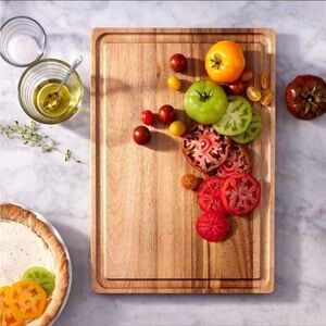 14-Inch x 20-Inch Acacia Wood Carving Board with Juice Groove from Figmint™
